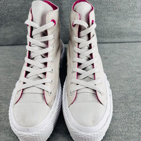 CONVERSE - Women's All Star Lift 2X Platform High Desert Sand Shoes Size 8  B6 - Picture 4 of 12